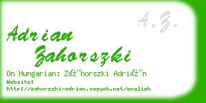 adrian zahorszki business card